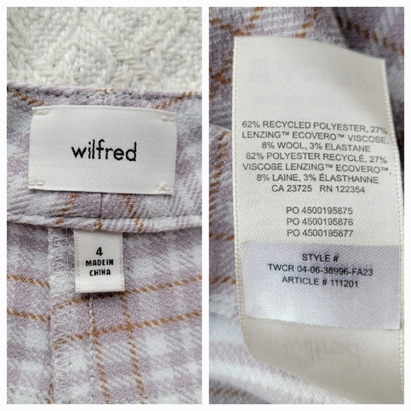 Wilfred Checkered Trousers in Cream and Brown - Picture 8 of 9